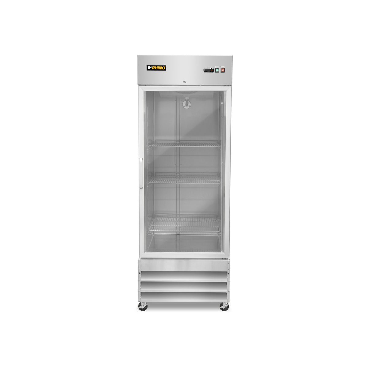 Refrigerador Vertical de Acero Inoxidable con Puerta de Cristal Rhino REVECRI-23