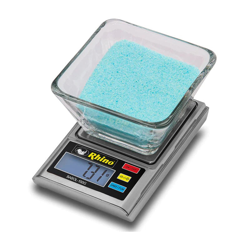 Básculas De Precisión Rhino Babol-100G Electrónica Contadora Baterías Acero Inoxidable 100 G