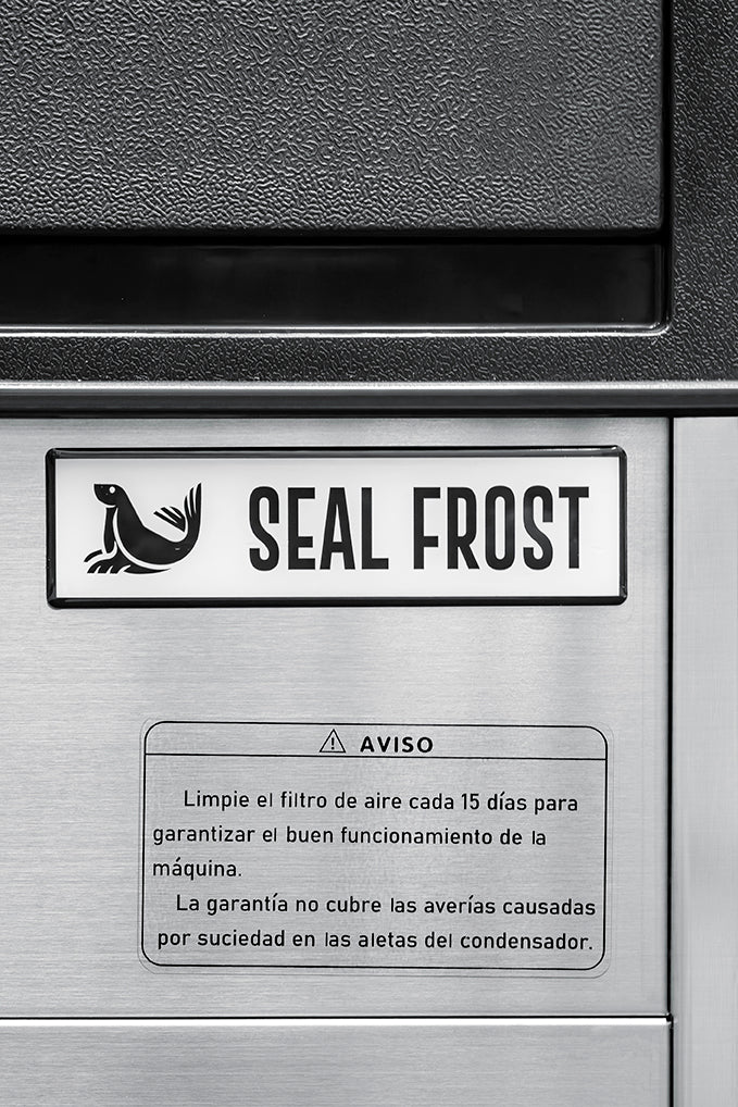 Máquina de hielo en cubo, bajo mostrador Seal Frost SF-129S, 55 kg en 24 hr.