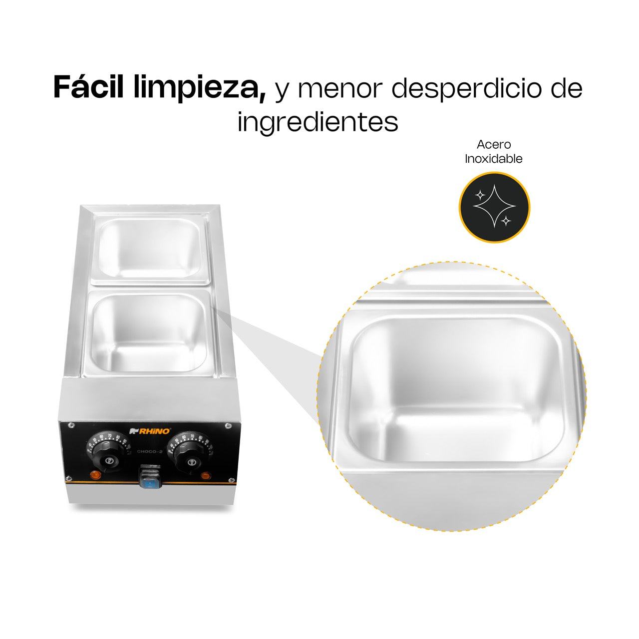 Templadora de Chocolate 1,040 W Rhino Choco-2