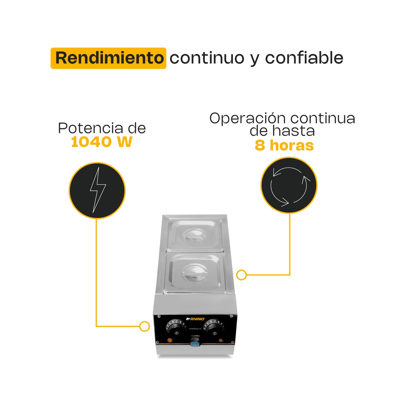 Templadora de Chocolate 1,040 W Rhino Choco-2