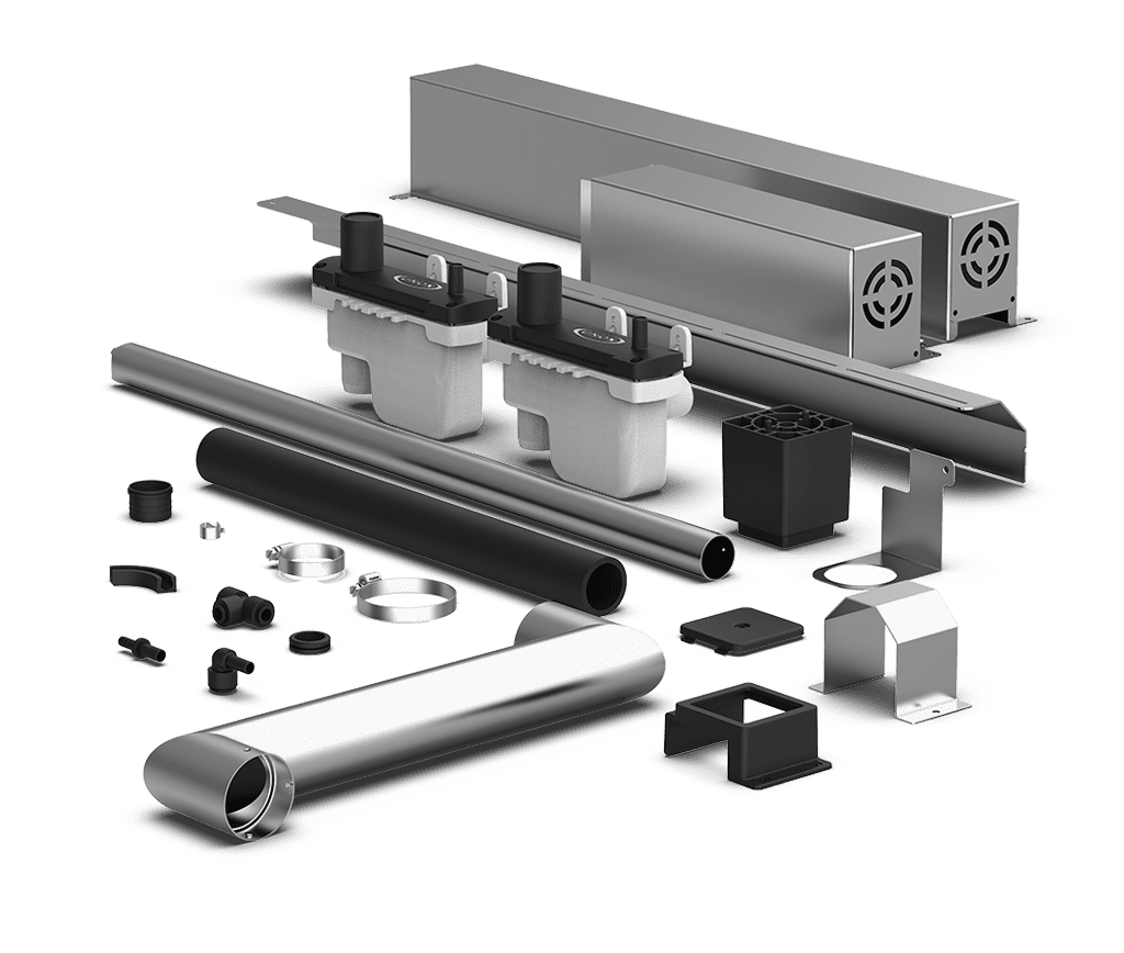 Kit de superposición para hornos de gas en infer. + XEVC-0711 en super. Unox XEVQC-0711-G