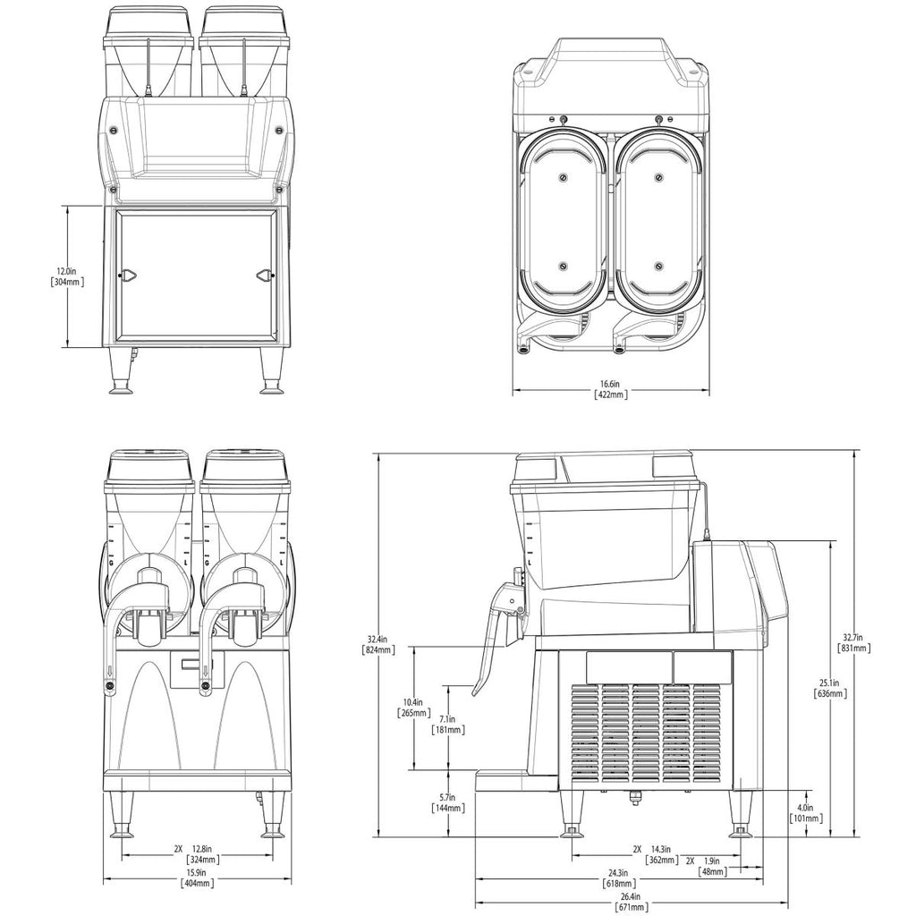 Máquina De Granita Ultra2 NX 120V Bunn 58000.0001
