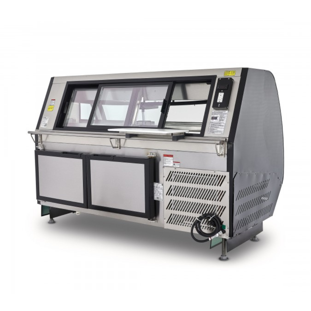 Vitrina Carnicera Blanca o Negra De Cristal Curvo Imbera PHD-21 1024854