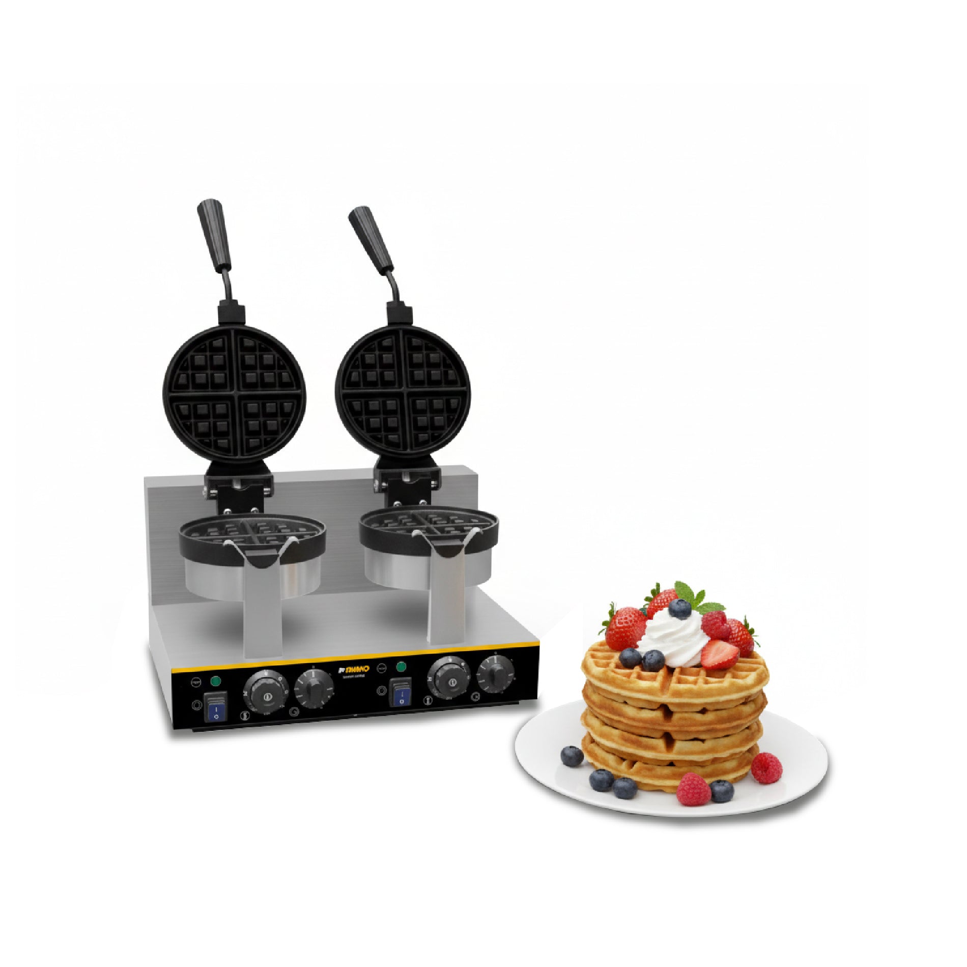 Waflera Belga Giratoria Doble 1,850 W RHINO WABE-2400