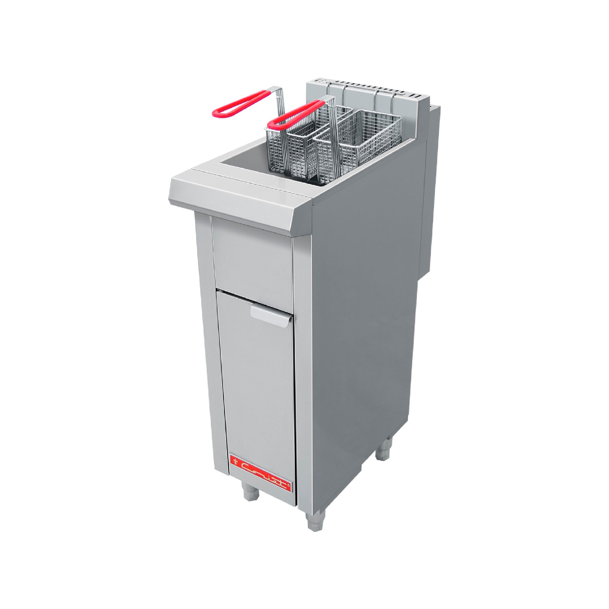 Freidora de piso a gas Coriat modelo TURBO-10-2Q de piso Petit