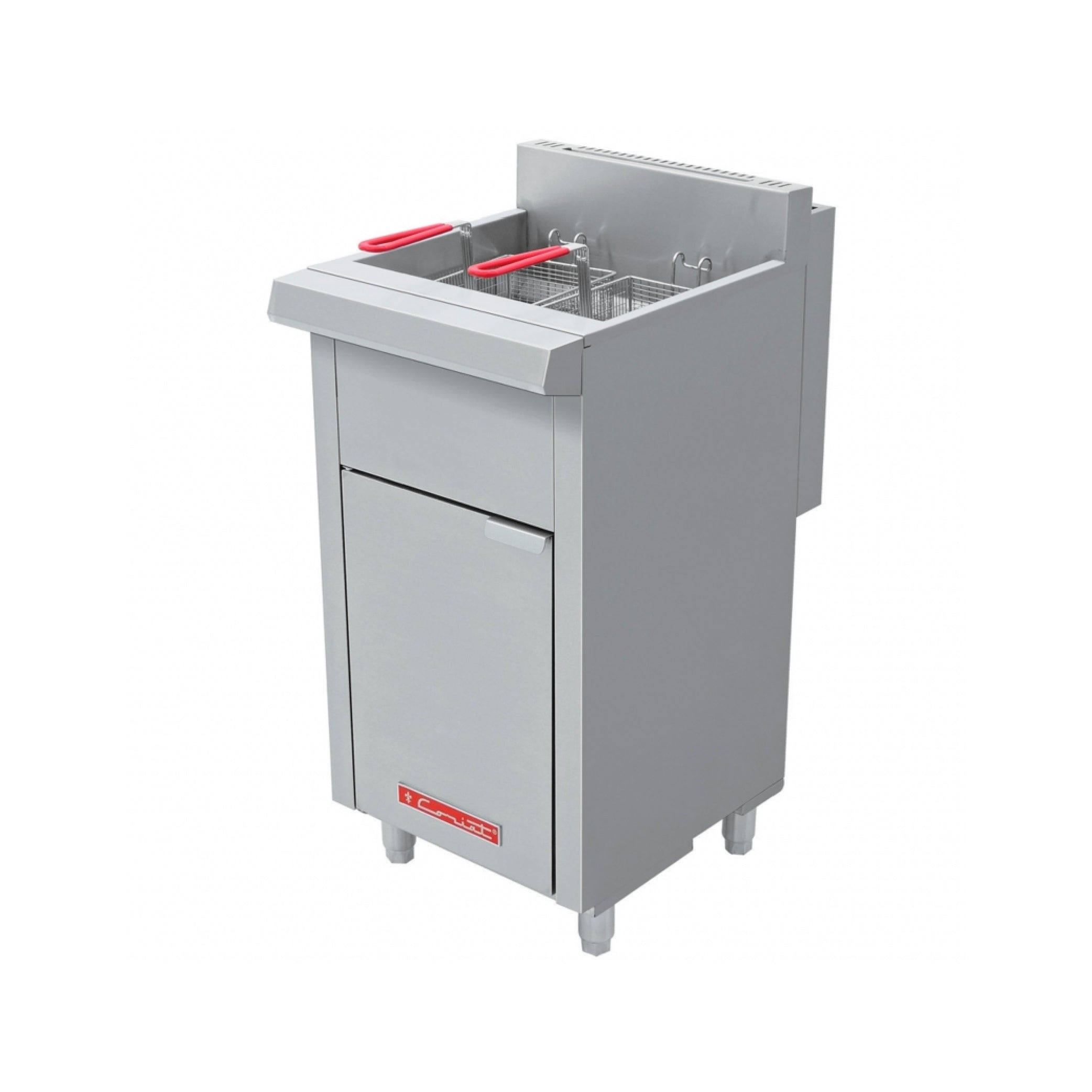 Freidora de piso a gas Coriat modelo TURBO-17-4Q de piso Petit