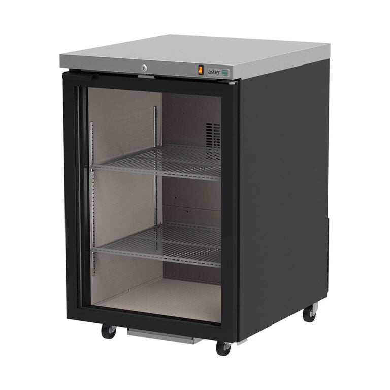 Refrigerador contra barra 1 puerta de vidrio marca Asber modelo ABBC-23G HC freeshipping - Innova FoodService