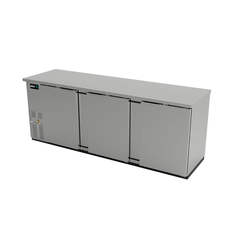 Refrigerador contra barra acero inoxidable 3 puertas marca Asber modelo ABBC-94-S HC freeshipping - Innova FoodService