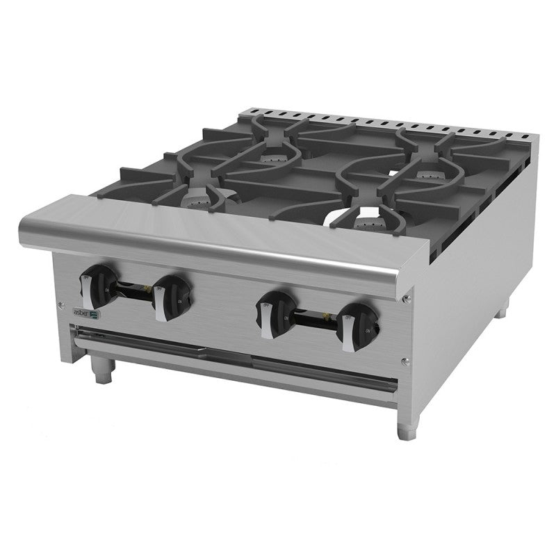 Parrilla a gas 4 quemadores marca Asber modelo AEHP-4-24 freeshipping - Innova FoodService
