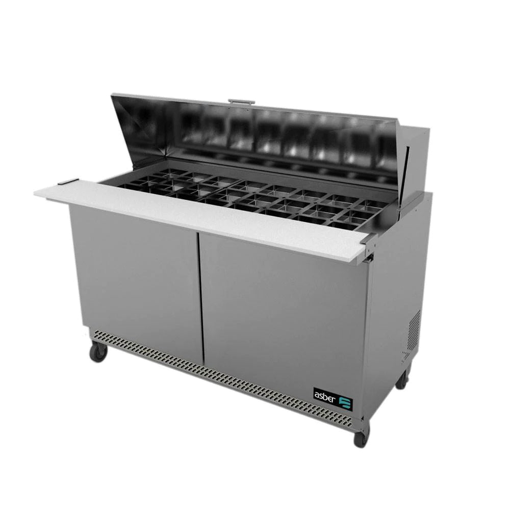 Mesa de preparación Mega Top 2 puertas Asber modelo APTM-60-24-P HC 19111138