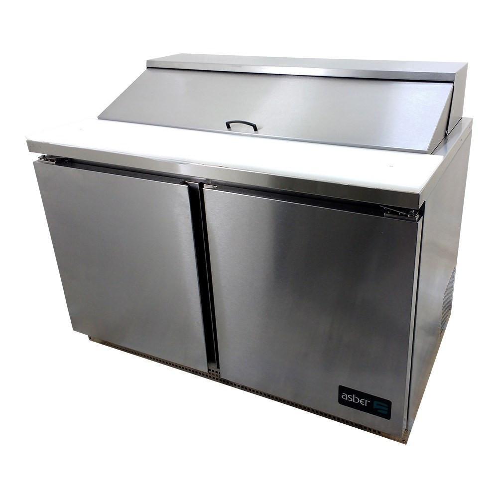 Mesa Refrigerada preparación de ensaladas 12 insertos (GN 1/6) marca Asber modelo APTS-48-12-M HC freeshipping - Innova FoodService