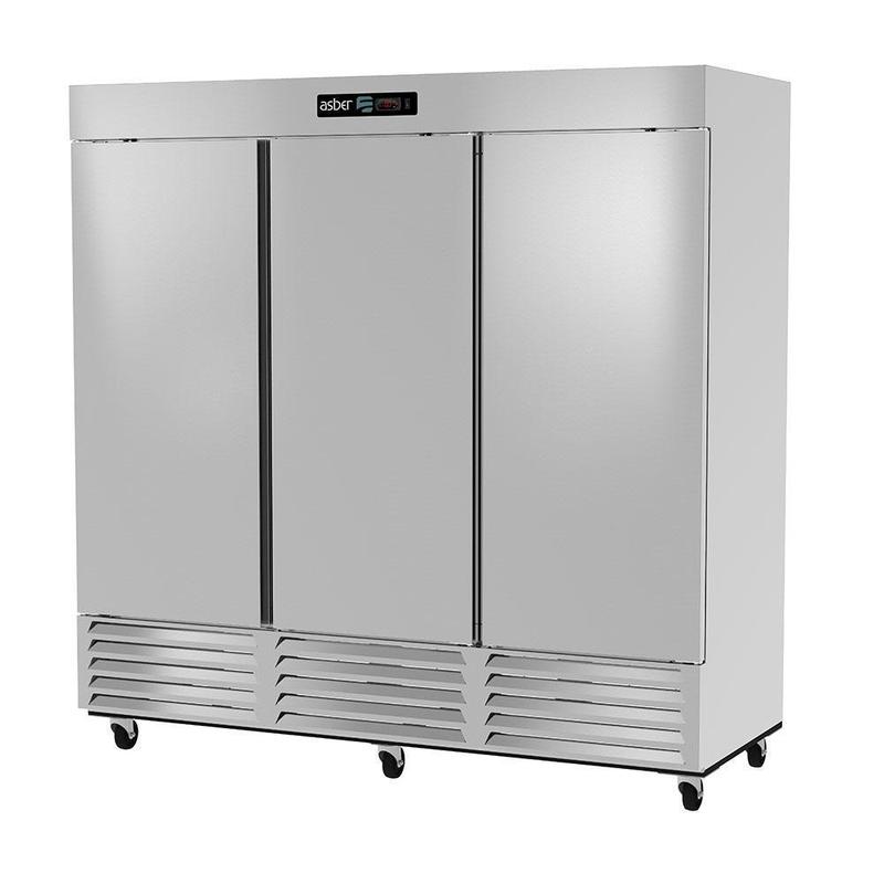 Refrigerador Vertical 3 puertas sólidas marca Asber modelo ARR-72-H HC freeshipping - Innova FoodService