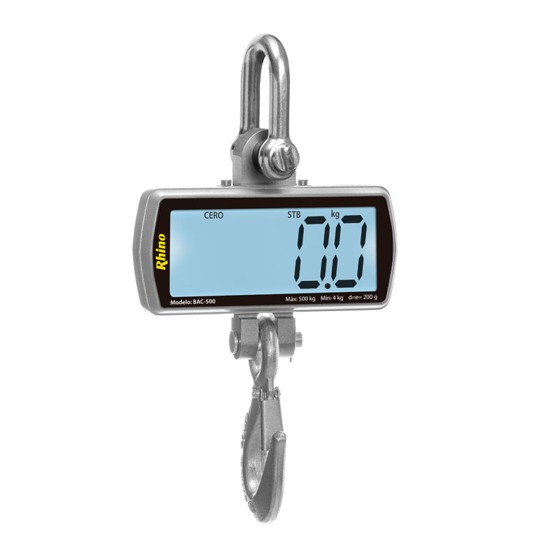Básculas Colgantes Rhino Bac-500 Backlight Control Remoto Hold 500 Kg