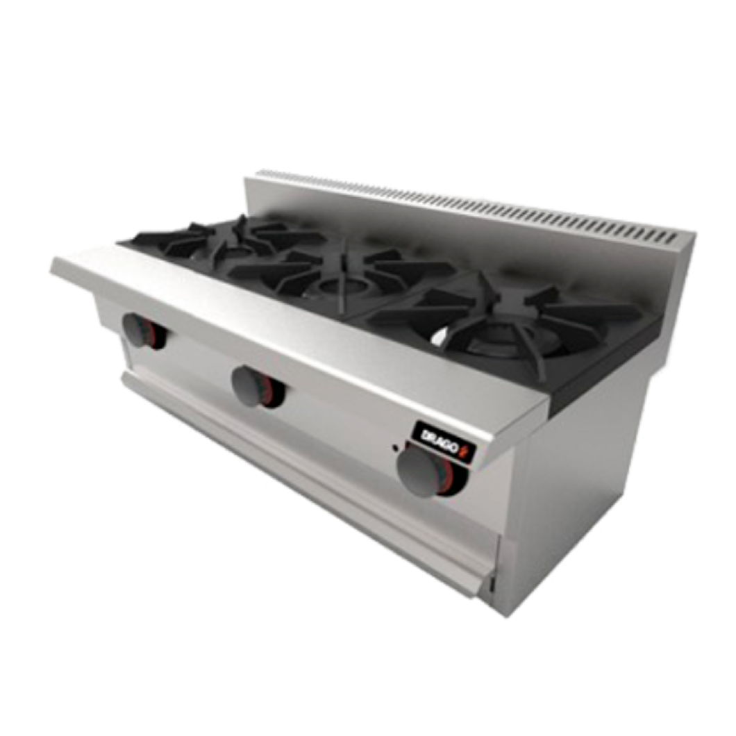 Parrilla de 3 quemadores linea slim Marca Drago Modelo CG-30-SLIM freeshipping - Innova FoodService