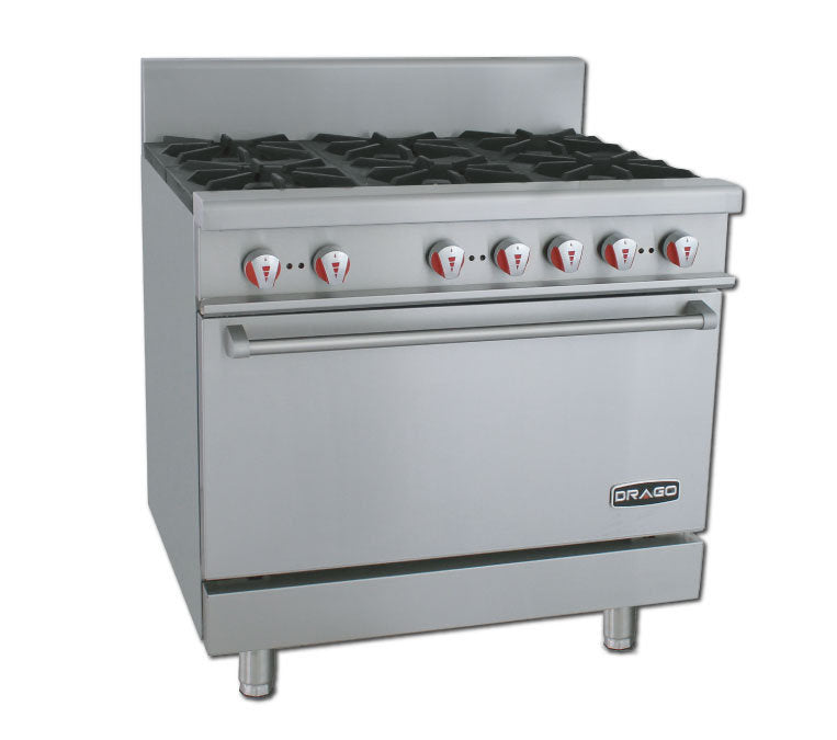 Estufa con 6 quemadores y horno Marca Grago Modelo CG-61 freeshipping - Innova FoodService