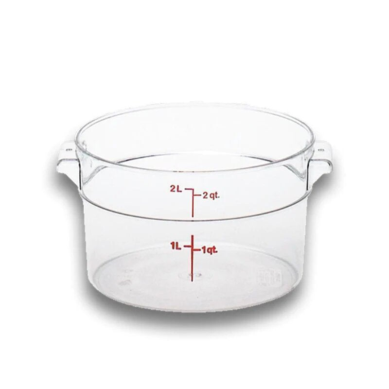 Caledonia-Utensilios-Para-Restaurante-Y-Bar
-Repore-2-Recipiente-De-Policarbonato-Gradaduado-Redondo-2-Qt.-12-Pack-