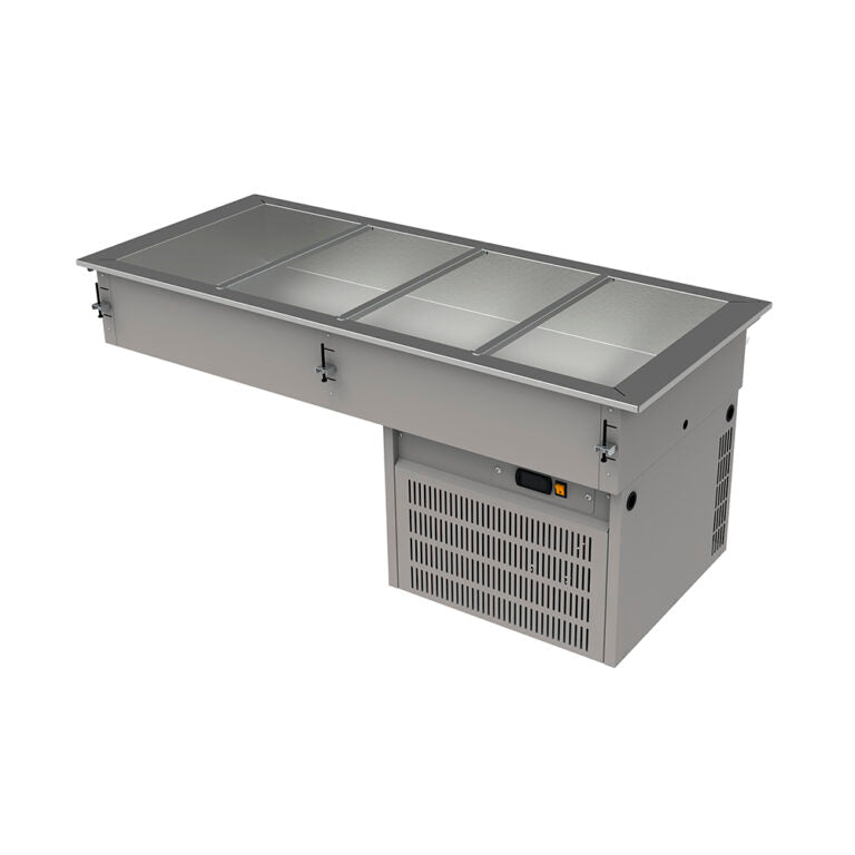 Mesa fría con tina refrigerada para 4 enteros marca Edenox modelo DRFB-411-CU freeshipping - Innova FoodService