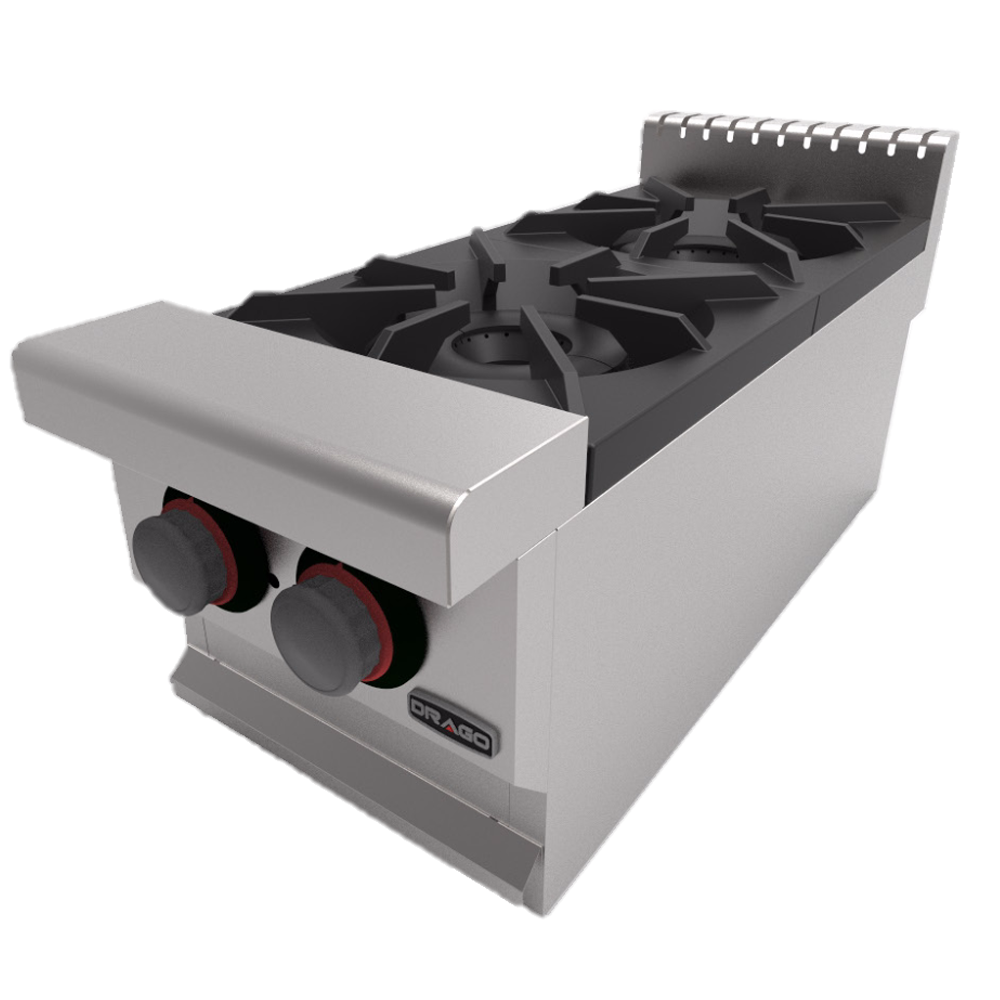 Parrilla de 2 quemadores Marca Drago Modelo CG-20 freeshipping - Innova FoodService