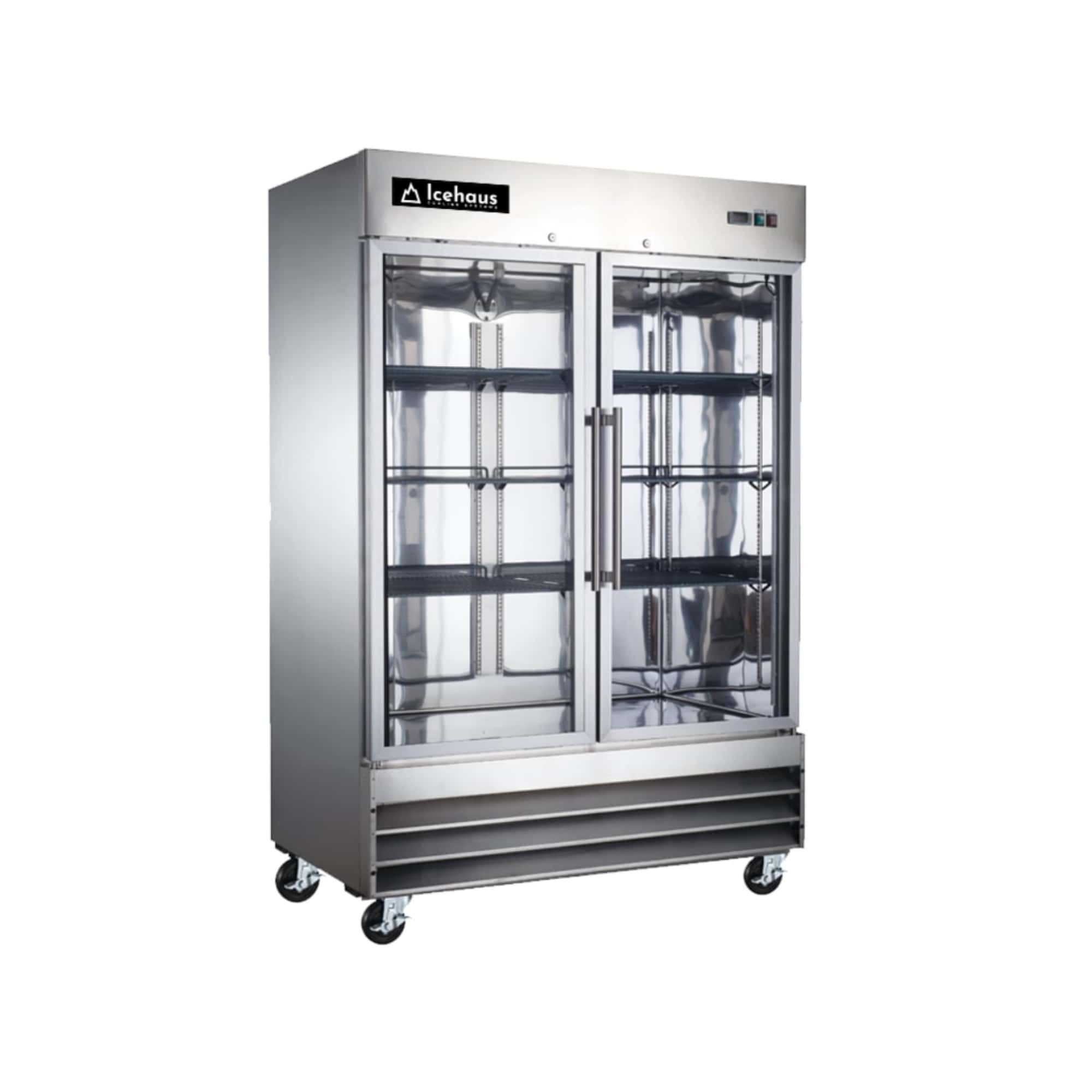 Congelador 2 puertas de cristal Icehaus modelo CV-2PC-SS-01