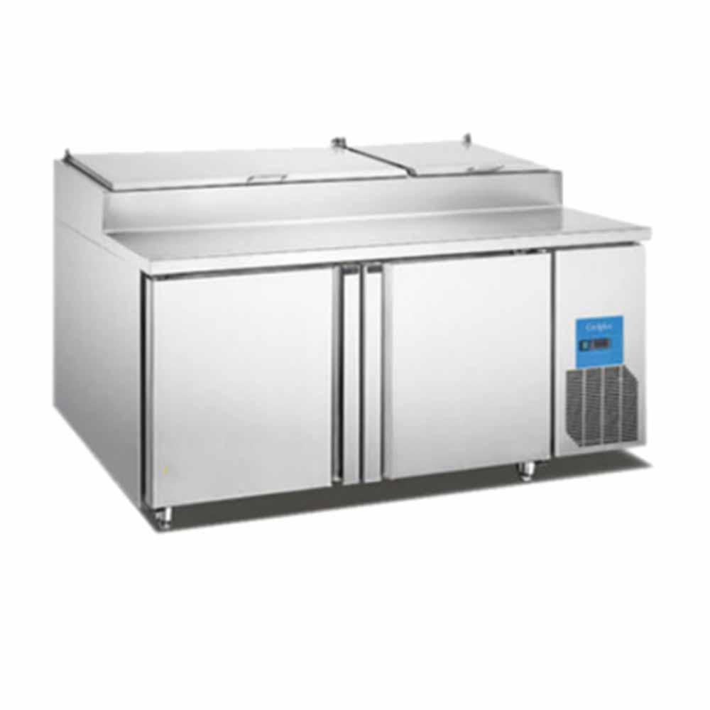 Mesa para preparación de pizzas de 2 puertas de 560 litros Marca Migsa Modelo PICL2 freeshipping - Innova FoodService