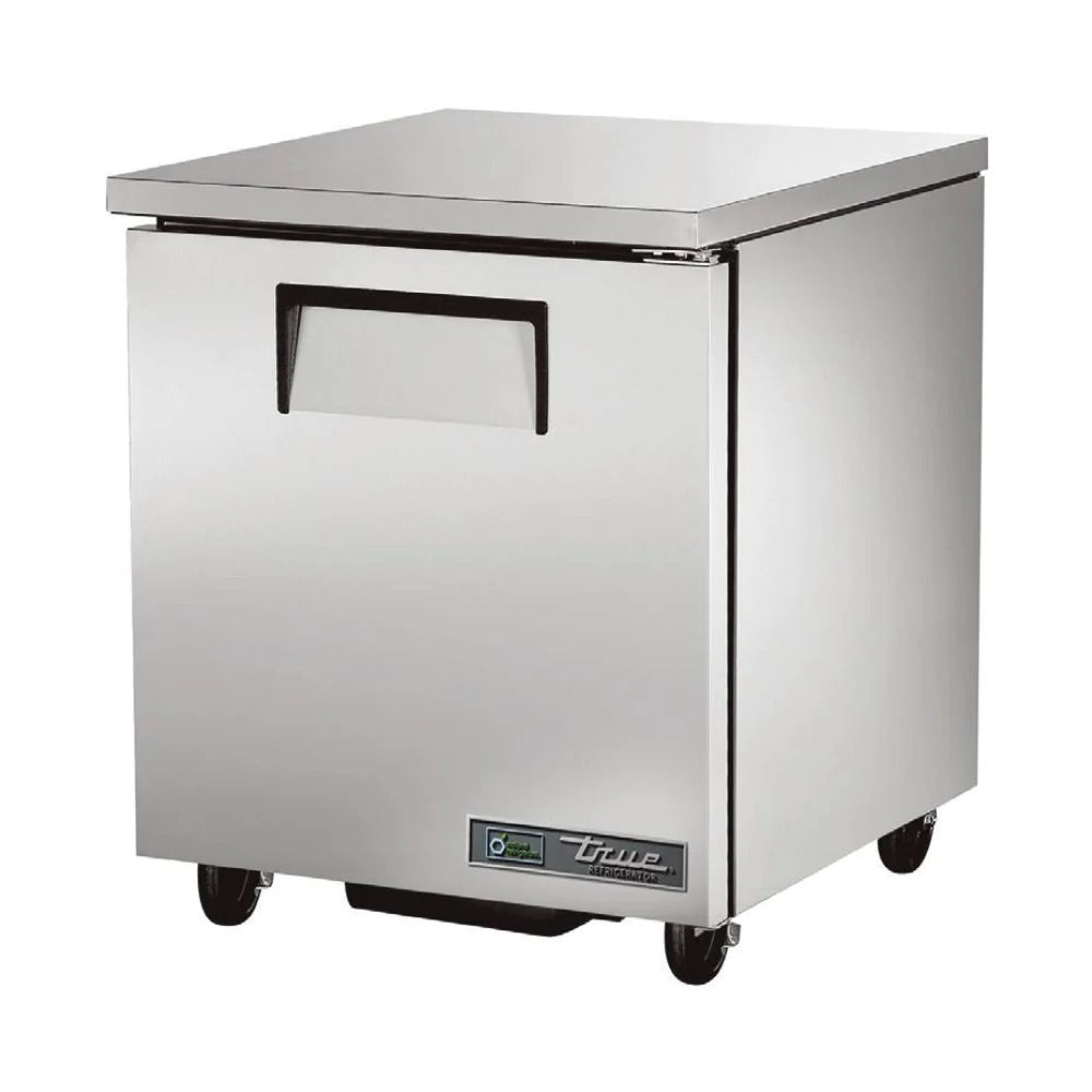 Mesa-Refrigerada-Bajo-Barra-TRUE-TUC-27-HC--1-Puerta-Solida-Acero-Inoxidable-Gris