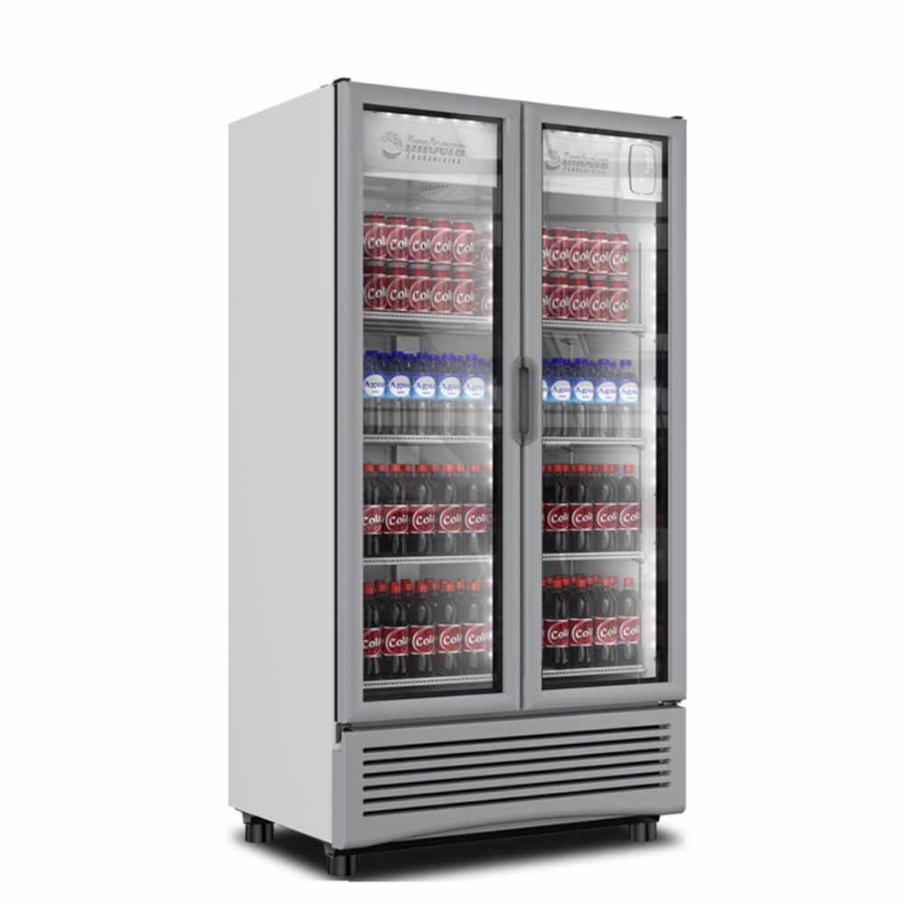 Refrigerador vertical 2 puertas de cristal luz led Marca Imbera Modelo VRD26-1023540 freeshipping - Innova FoodService