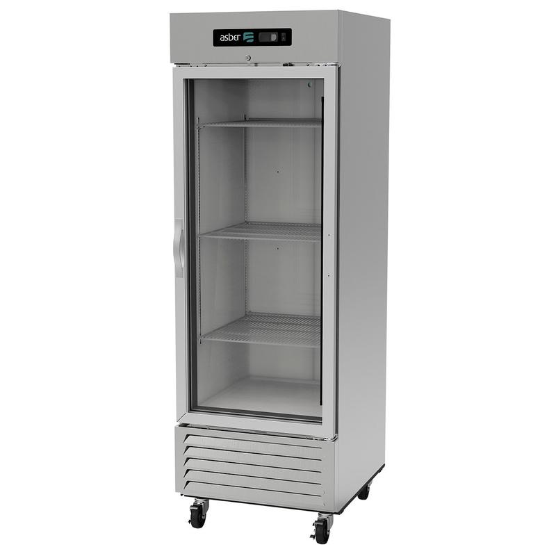 Refrigerador Vertical 1 puerta de cristal 23 pies cúbicos marca Asber modelo ARR-23-G-H HC freeshipping - Innova FoodService
