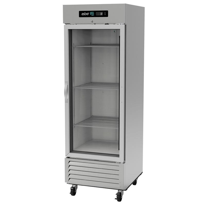 Refrigerador Vertical 1 puerta de cristal 23 pies cúbicos marca Asber modelo ARR-23-G-H HC freeshipping - Innova FoodService