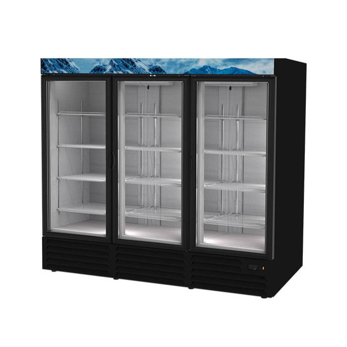 Refrigerador Vertical 3 Puertas de Cristal con display 72 Pies Cubicos marca Asber modelo ARMD-72 HC freeshipping - Innova FoodService